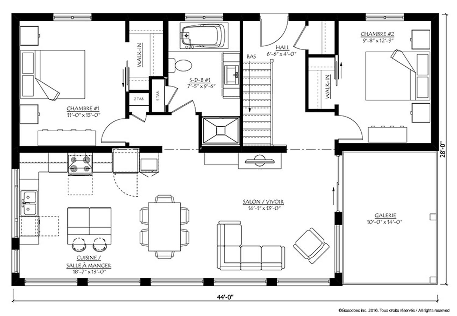 plan de maison usiné