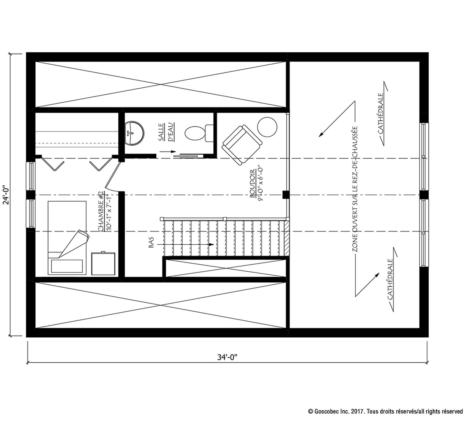 Chalet préfabriqué (Modèle Chalet usiné : 812) - Action Maisons