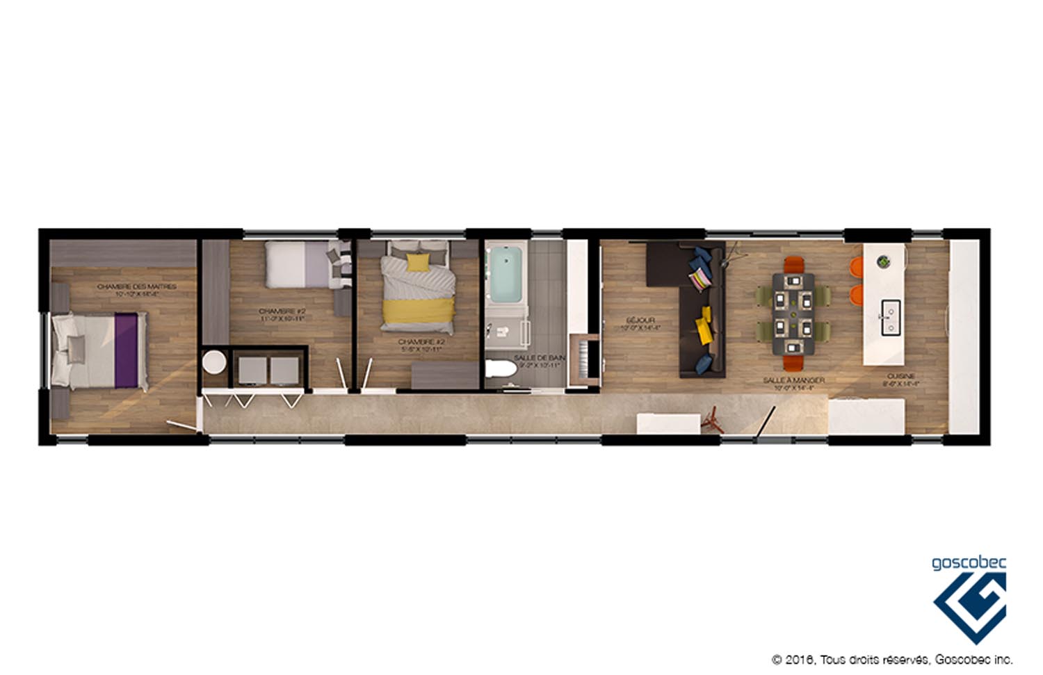 Maison unimodulaire préfabriquée (Modèle Maison