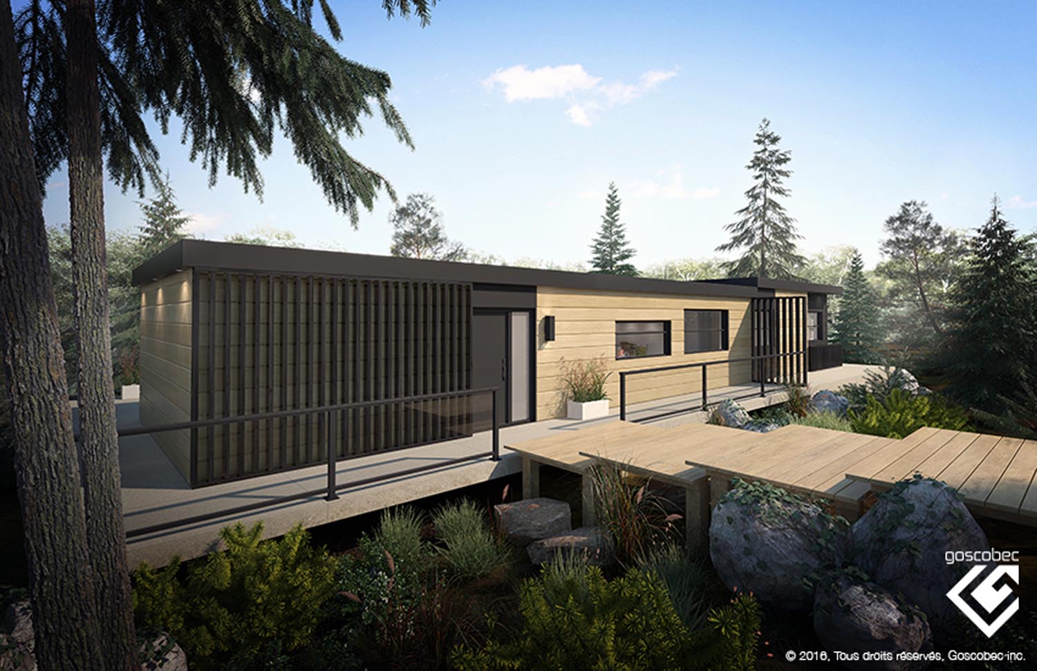 Maison unimodulaire préfabriquée (Modèle Maison unimodulaire Gaïa ...