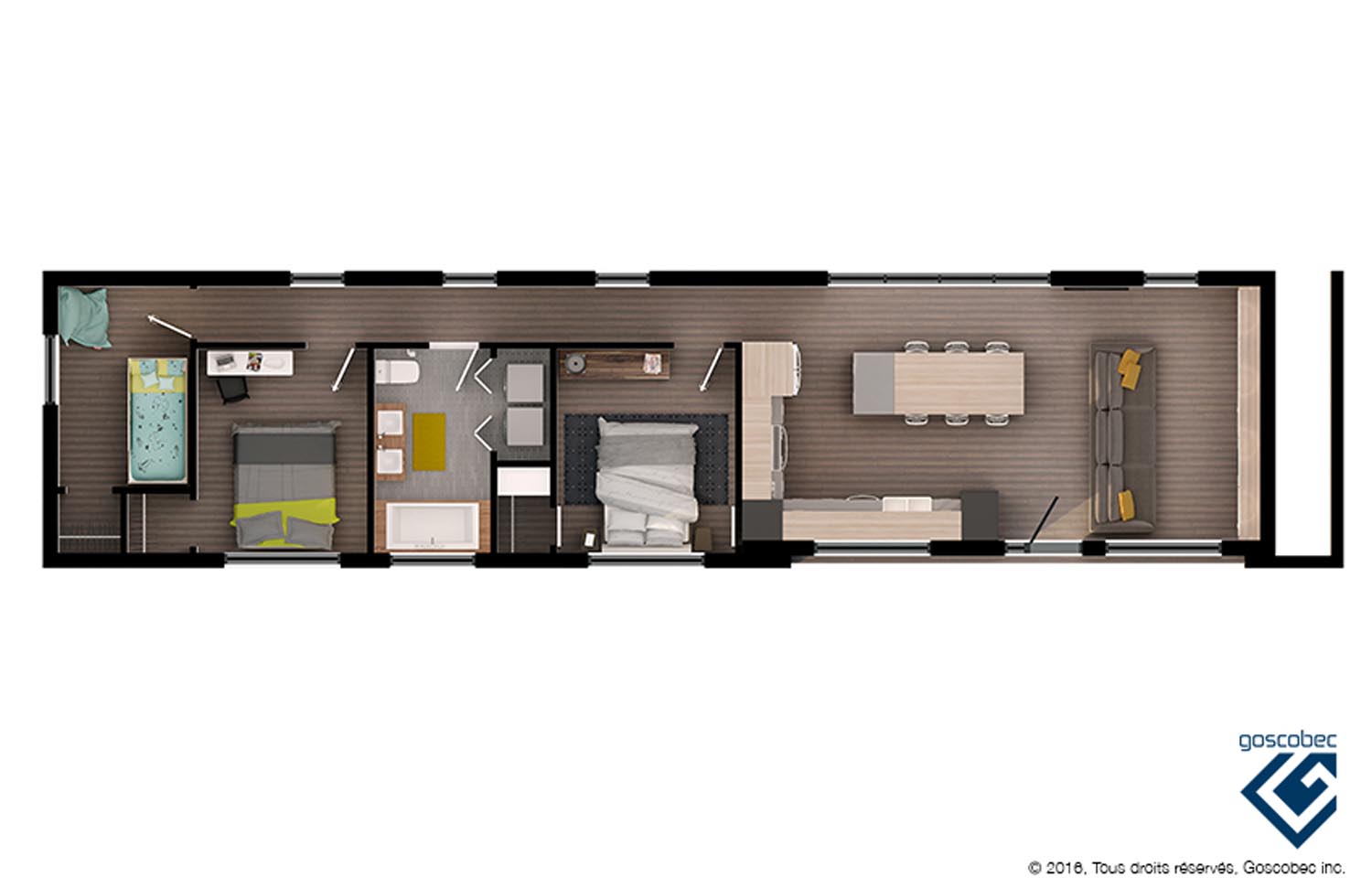 Maison unimodulaire préfabriquée (Modèle Maison unimodulaire Hélios ...