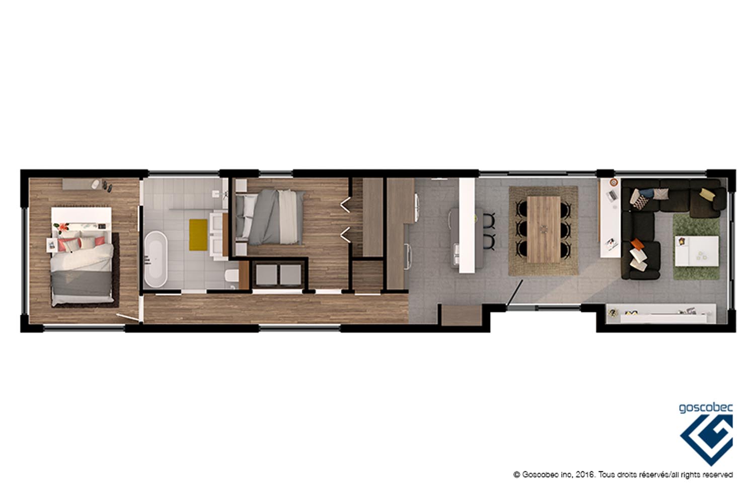 plan de maison unimodulaire