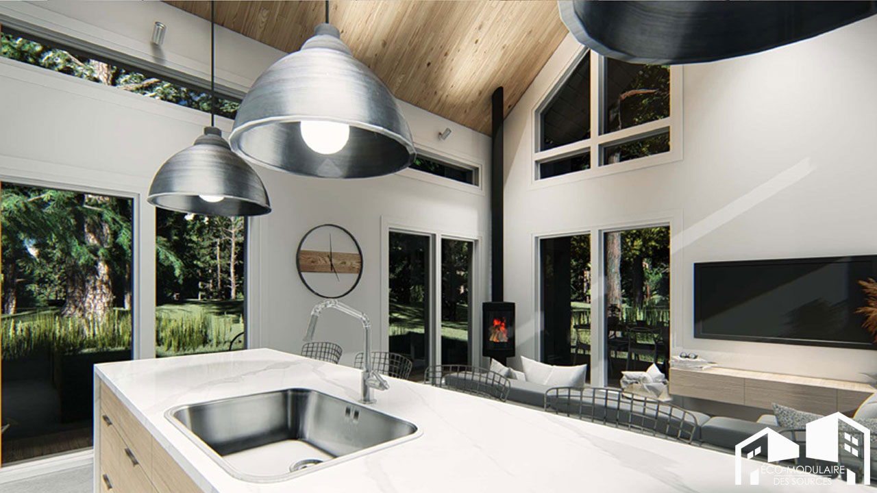 Maison unimodulaire préfabriquée (Modèle MAISON UNIMODULAIRE À DEUX ...
