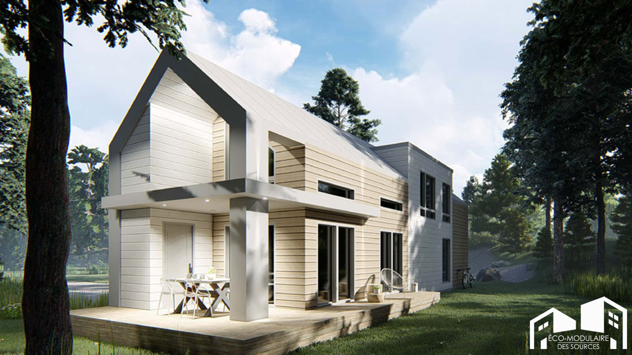 Maison unimodulaire préfabriquée (Modèle MAISON UNIMODULAIRE À DEUX ...