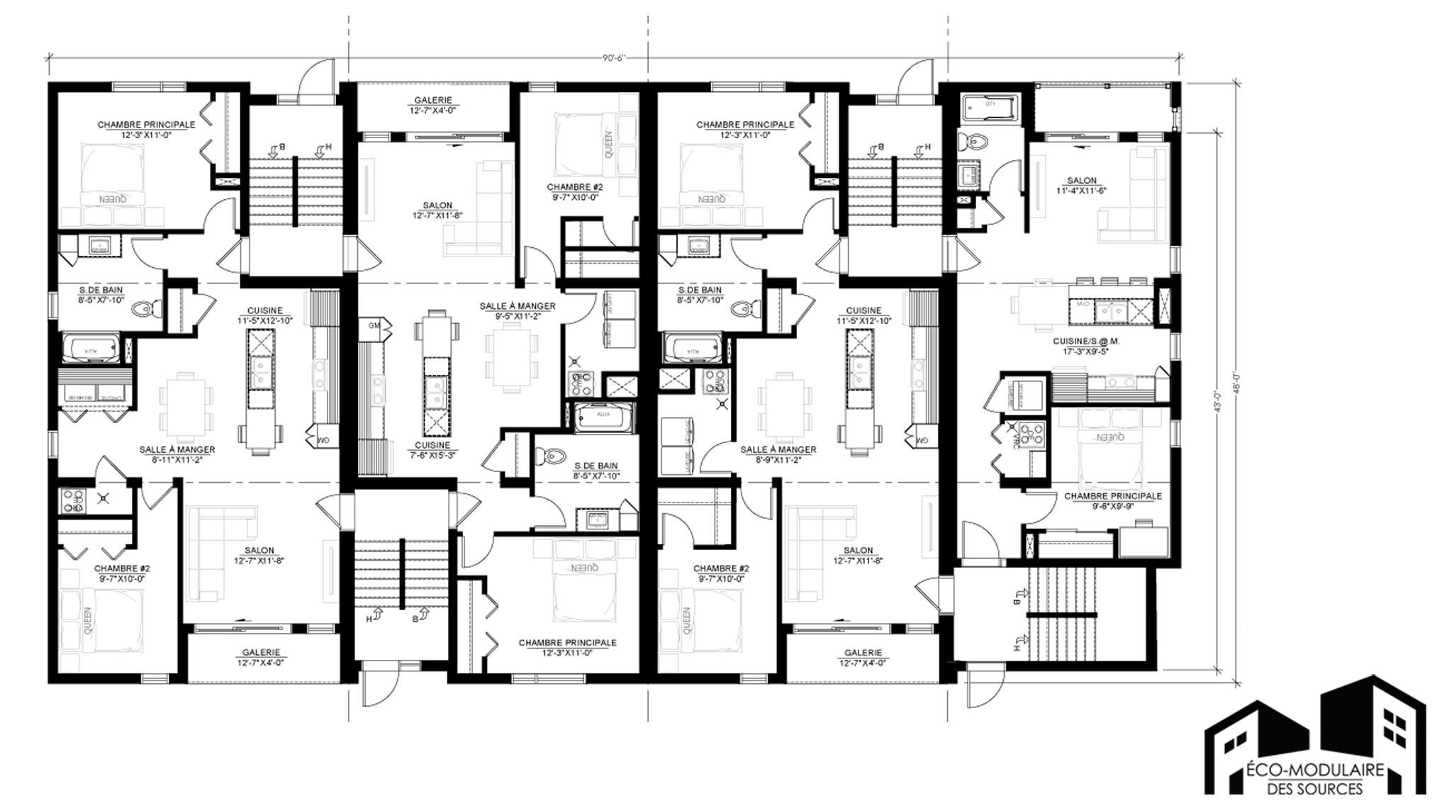 Multi logements pré fabriqués (Modèle IMMEUBLE MULTI-LOGEMENT ...