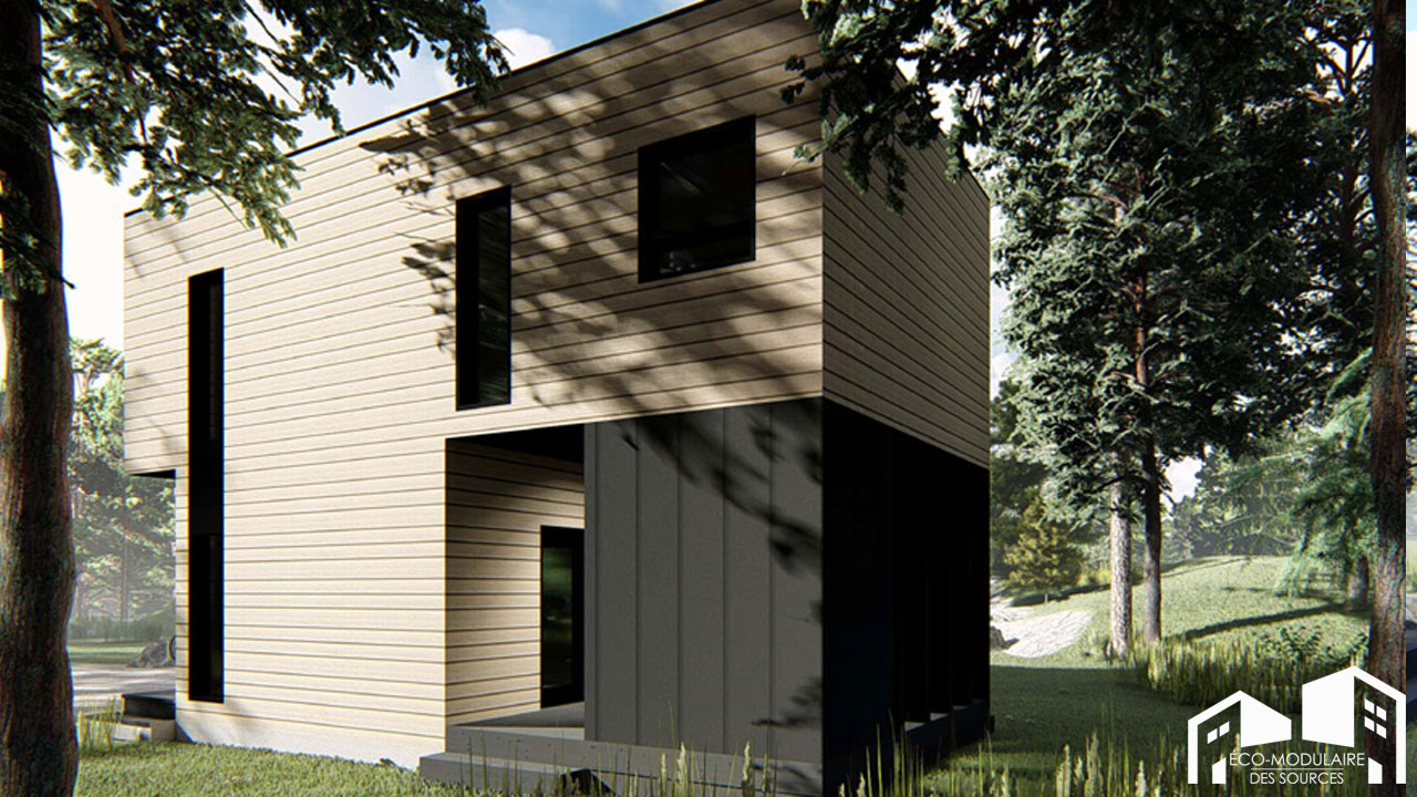 Maison unimodulaire préfabriquée (Modèle MAISON UNIMODULAIRE À DEUX ...