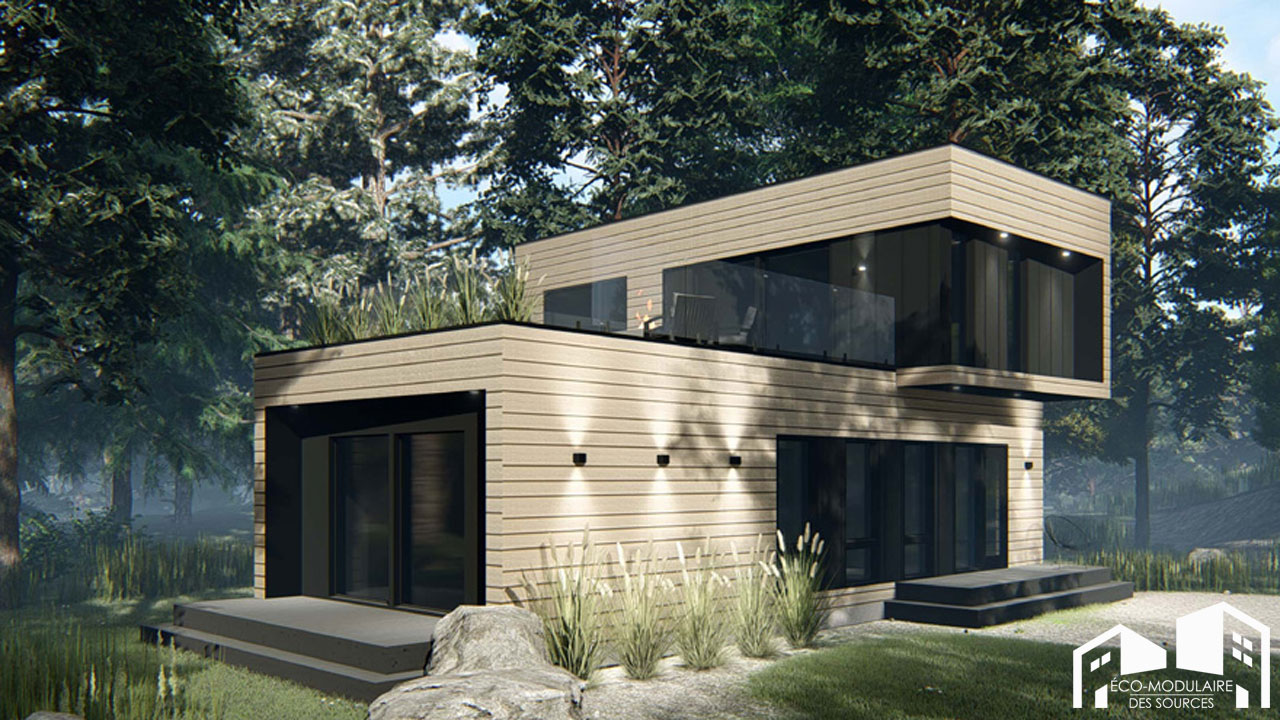 Maison unimodulaire préfabriquée (Modèle MAISON UNIMODULAIRE À DEUX ...