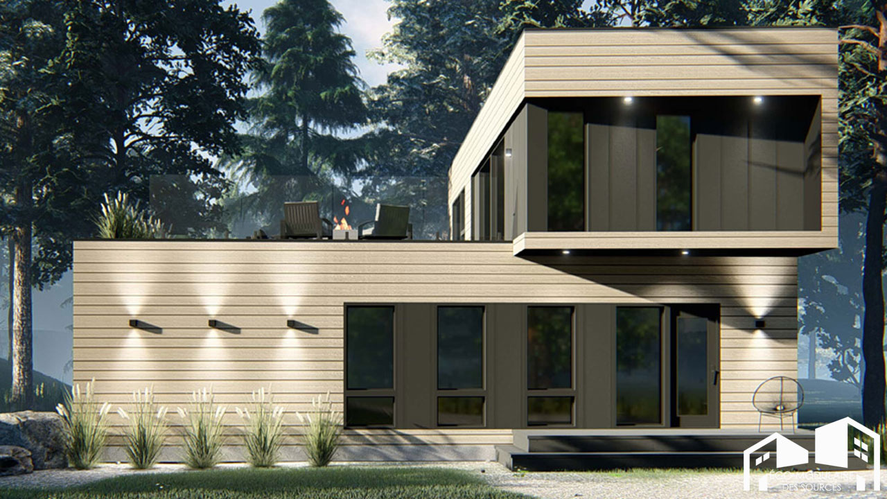 Maison unimodulaire préfabriquée (Modèle MAISON UNIMODULAIRE À DEUX ...