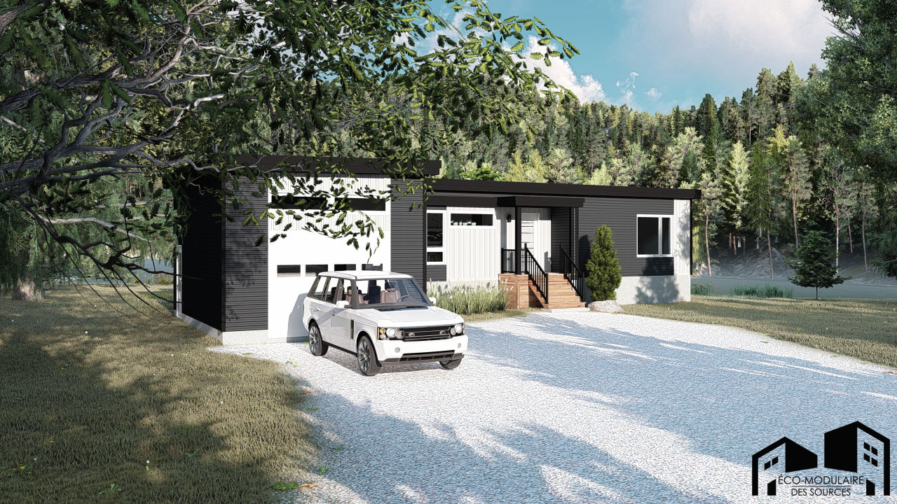 Maison unimodulaire préfabriquée (Modèle UNIMODULAIRE - AYLMER AVEC ...